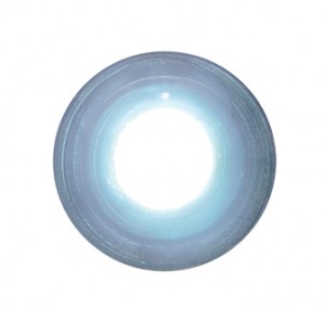 Chrome 1 Led Bullet Fastener - White