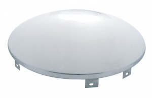 Stainless Steel Universal Dome Front Hub Cap - 9/16" Lip