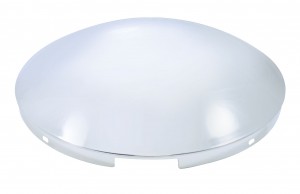 Stainless Steel 7/16" Lip 4 Even Notch Front Dome Hub Cap
