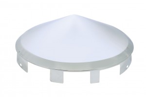 Stainless Steel Universal Pointed Front Hub Cap - 1" Lip