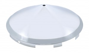 Stainless Steel 7/16" Lip 6 Uneven Notch Front Cap W/ Spinner Hole
