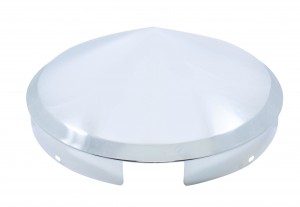 Stainless Steel 1" Lip 4 Even Notch Front Pointed Hub Cap