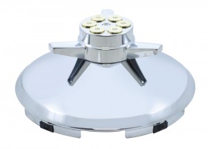 Stainless Steel 7/16" Lip 5 Even Notch Front Cap W/ Gun Cylinder Spinner