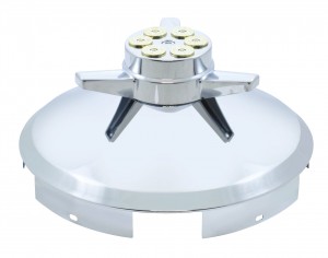Stainless Steel 1" Lip 5 Even Notch Front Cap W/ Gun Cylinder Spinner