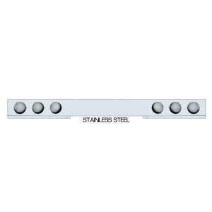 Stainless Steel 94" 1 Piece Rear Light Bar W/ Six 4" Light Cutouts