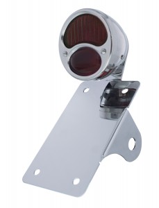 (B0X) "Bobber" Style "1928 Duo Lamp" Tail Light With Red Glass Lens - Vertical