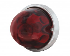 Large Glass Marker Light W/ 1157 Bulb - Red