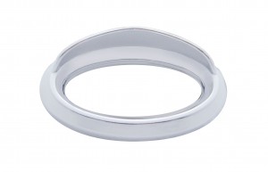Chrome Plastic Peterbilt Glove Box Mini Emblem Bezel W/ Visor