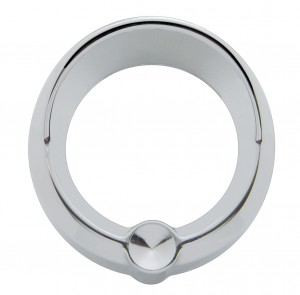 Chrome Plastic Freightliner Small Gauge Cover W/ V