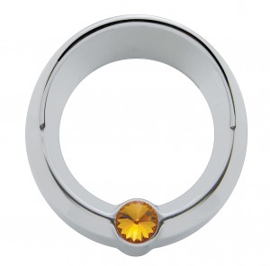 Chrome Plastic Freightliner Small Gauge Cover W/ V