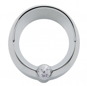 Chrome Plastic Freightliner Small Gauge Cover W/ V