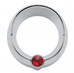 Chrome Plastic Freightliner Small Gauge Cover W/ V