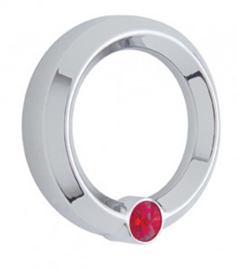 Chrome Plastic Freightliner Small Gauge Cover W/ D