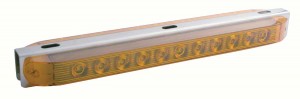 Stainless Steel Double Face Lt Bracket With Two 11 Led 17 5/16" Lt Bar W/ Bezel - Amber/Amber & Amber/Amber