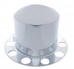 Stainless Steel Rear 2Pc. Axle Cover - Aluminum Ring