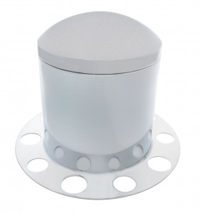 Stainless Steel Dome Rear 3Pc. Axle Cover - Steel Ring