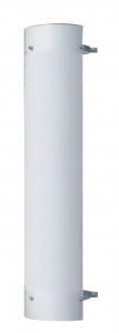 180 Stainless Steel 48" Plain Exhaust Shield - 7" Diameter Muffler
