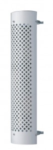 180 Stainless Steel 48" Round Cutout Exhaust Shield - 5" Diameter Muffler