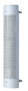 180 Stainless Steel 48" Vertical Slot Exhaust Shield - 6" Diameter Muffler