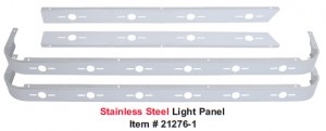 (4/Bulk) Stainless Steel Peterbilt 63" Sleeper Kit W/ 20 Universal Light Cutouts