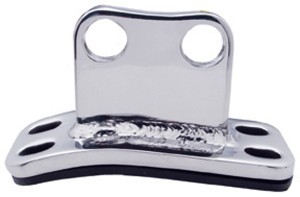 (Shell) Stainless Steel Peterbilt Lower Cab Exhaust Bracket W/ Rubber Gasket