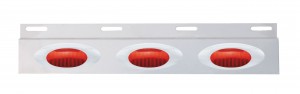 Stainless Steel Top Flap Light Bracket W/ Three 5 Red Led 