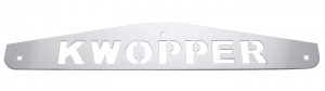 Stainless Steel 4"L X 24"W Scripted Bottom Mud Flap Plate W/ Bolt Thru - Kwopper