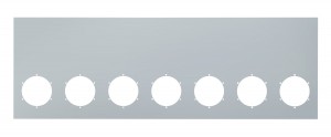 Stainless Steel Rear Center Light Panel W/ 4" Light Cutout X 7 Without License Hole