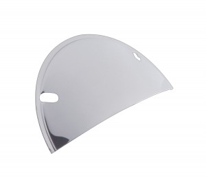 7" Half Moon Headlight Shield, Stainless Steel