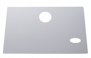 Stainless Steel Early Peterbilt Glove Box Cover W/Oval Logo Cutout