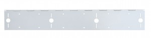 Stainless Steel Three License Plate Holder With Four Light Cutout