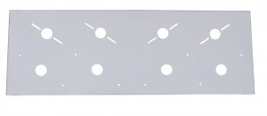 Stainless Steel Rear Panel W/ 4 Universal & 4 Phantom Iii Light Cutouts