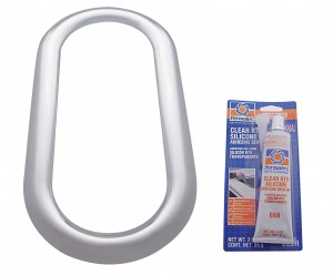 Stainless Steel Peterbilt Oval Window Trim W/ Sealant Adhesive