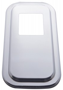 (Skpk) Stainless Steel Peterbilt Shift Plate Cover - Short Hood