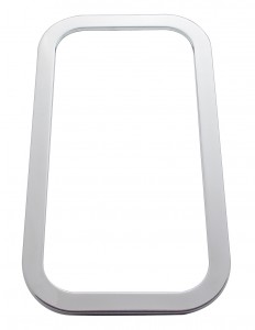 (Skpk) Stainless Steel 2005+ Peterbilt Exterior View Window Trim W/ Sealant Adhesive