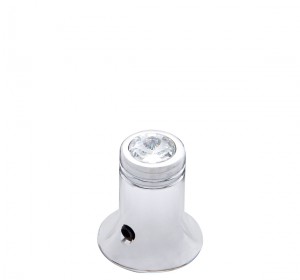 Chrome C.B. Channel Knob W/ Diamond - Clear