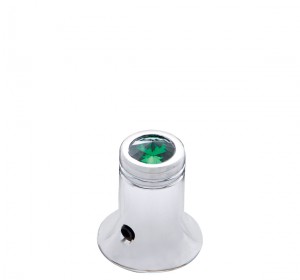 Chrome C.B. Channel Knob W/ Diamond - Green