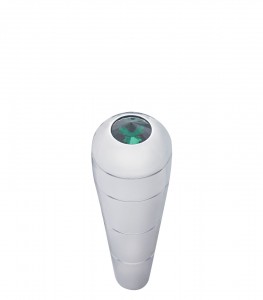 3" Chrome Aluminum Trailer Brake Handle W/ Diamond - Green