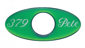 (2/Card) Glossy Peterbilt "379" Key Hole Guard - Green
