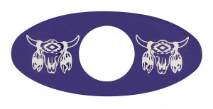 (2/Card) Glossy Cow Skull Key Hole Guard - Purple