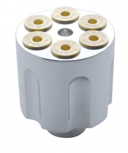 Chrome Aluminum Gun Cylinder Air Valve Knob - Extended Base