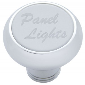 Chrome Deluxe Dash Knob W/ Stainless Steel "Panel Lights" Plaque