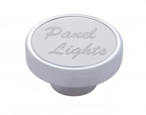 Chrome Dash Knob W/ Stainless Steel "Panel Lights" Plaque