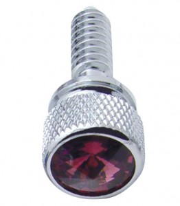 Chrome Peterbilt Dash Screws W/ Diamond - Purple