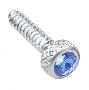 (2/Card) Chrome Freightliner Short Dash Screw W/ D