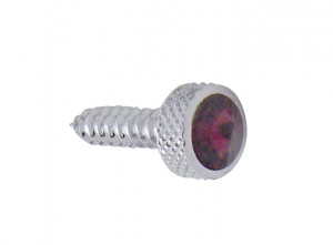 (6/Card) Chrome Kenworth Upper Dash Screw W/ Diamond - Purple