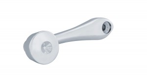 Chrome Window Crank W/ Slot Adaptor - Indented