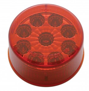 9 Red Led 2" Reflector 24V Clearance/Marker Light - Red Lens