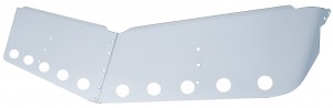 Stainless Steel 2004+ Peterbilt 13" Low Roof Drop Sunvisor - 2" Led Cutout X 8