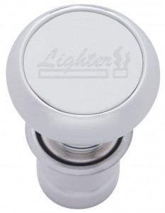 Chrome Deluxe Cigarette Lighter W/ Stainless Steel "Lighter" Plaque